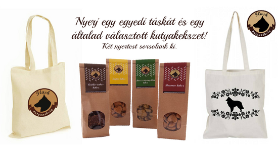 Nyerj egészséges kutyakekszet és egyedi táskát!